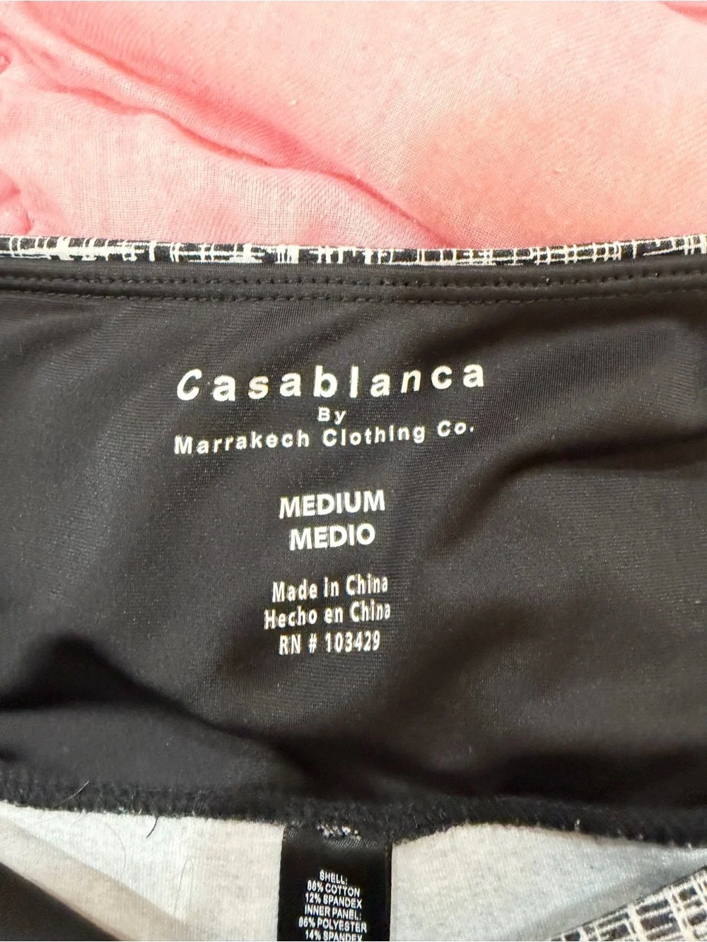Black & White Crosshatch Capri Leggings